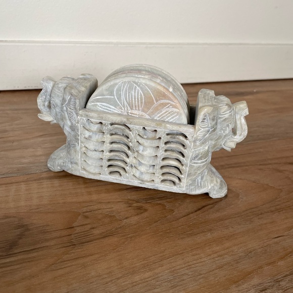 6 New Indian Marble Coasters - Picture 10 of 10